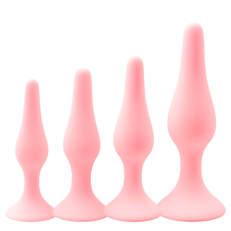 Suction Cup Anal Plug, Silicone Anal Beads Training Strip, Black — detail image 4