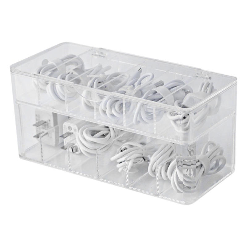 Nuevo en stock cable de datos caja de almacenamiento teléfono móvil cable de alimentación cabeza de carga de acabado multi-red con cubierta gerente