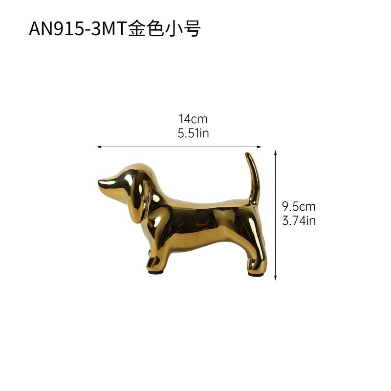 现代简约卡通动物小狗陶瓷摆件儿童房售楼处民宿样板间装饰工艺品|undefined