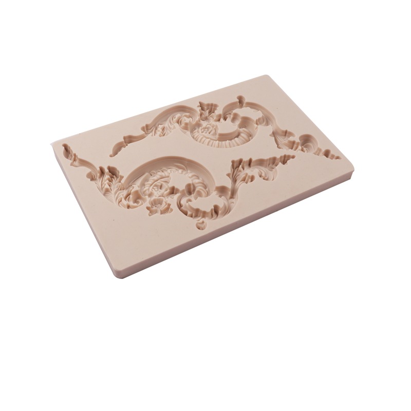 Molde de pastel de estilo europeo en relieve molde de silicona fondant ritmo seco borde de la torta molde para hornear molde epoxi DIY