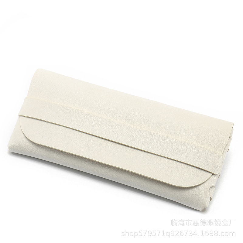 厂批眼镜盒现货新款单钉皮质墨镜包手工编织太阳镜盒子可印LOGO|undefined