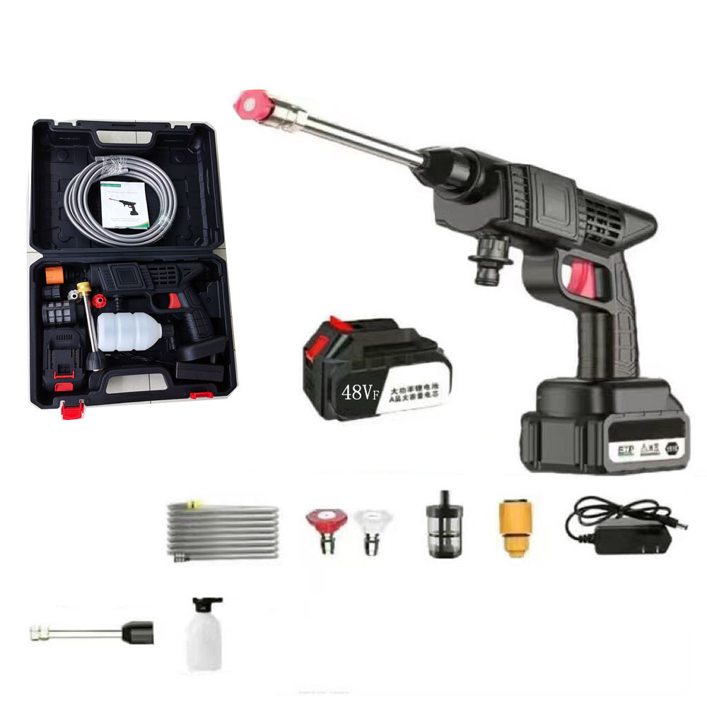 Cordless Car Washer Lithium Battery High Pressure Portable Self-Priming