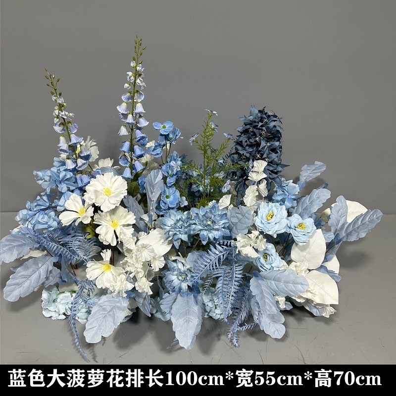 Flor de la boda de la flor Chiyeya rosa roja fila de orquídeas fila de flores bosque escena de compromiso decoración de la boda fondo de decoración