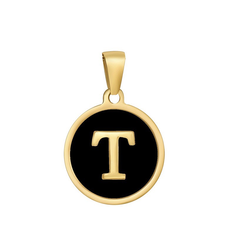 4g Weight Pendant Jewelry Making Type 16mm Jewelry Making Size DIY Jewelry Accessories Classification 1 Piece Quantity 304 Stainless Steel Material Letter, Word Pattern Classic Style Style Enamel, Plating Craft Black Color 1 Piece 16mm 304 Stainless Steel Letter Word Pendant DIY Jewelry Accessories 20