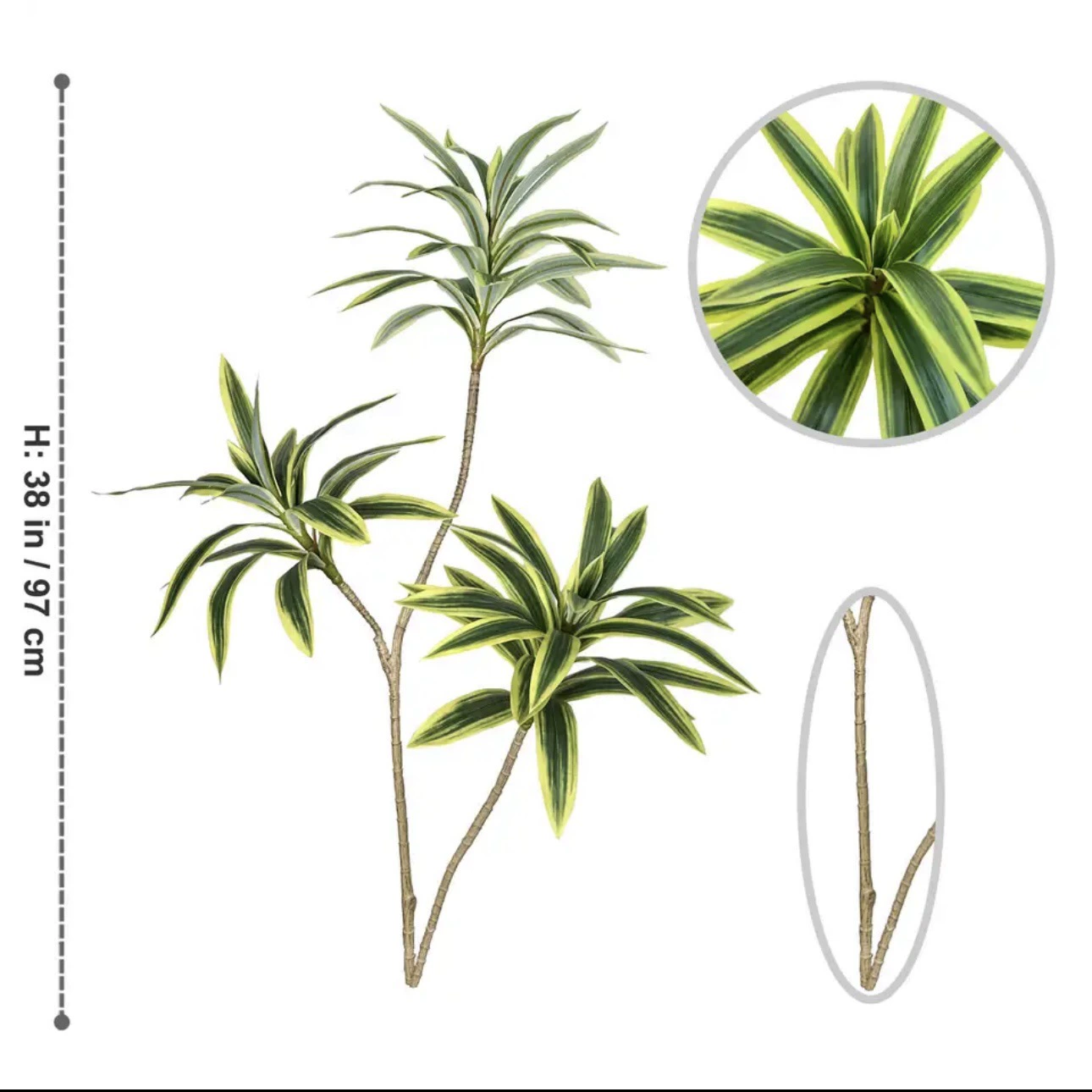 Симулятор лилии бамбуковая длинная ветвь 3 головы от пола до пола лилии бамбук поддельная ветка домашняя гостиная цветочная композиция украшения зеленая посадка цветов