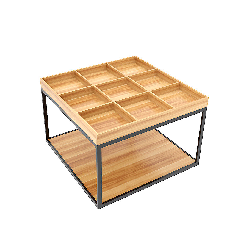 超市货架展示架便利店中岛促销台母婴店精品展示桌小商店堆头货架