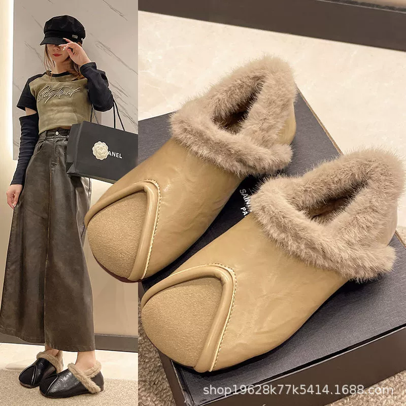 Хлопковая обувь женская зимняя новая 2024 сетка красная