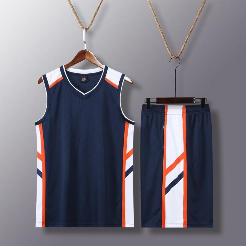 Todo el cuerpo digital inyección de tinta traje de baloncesto conjunto de aldea BA juego traje de entrenamiento se puede imprimir logotipo traje deportivo de manga corta