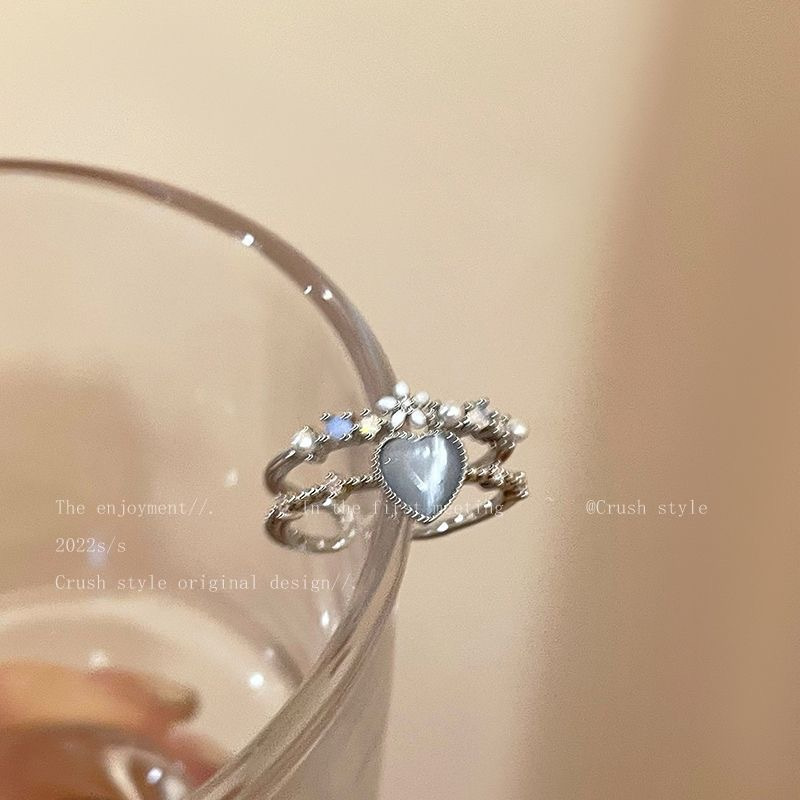 Holiday, Daily Occasion Elegant Classic Style Heart Shape Butterfly Alloy Plating Zircon Women's Open Rings