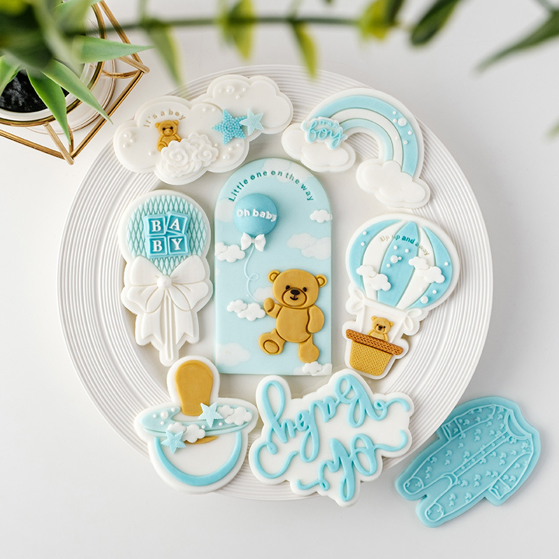 卡通婴儿翻糖饼干模具 男孩baby周岁甜品台蛋糕装饰印模烘焙工具