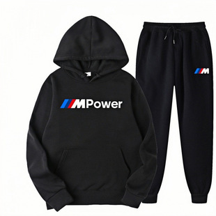 Cross-Border Amazon New Trendyy Sweatshirt Suit Casual Sportswear Hooded Sweatshirt Men's and Women's Running Sports Suit