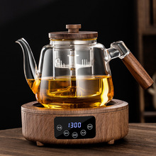 批发兴梵煮茶壶喷淋式高硼硅玻璃煮茶器蒸煮一体煮茶炉电陶炉煮茶