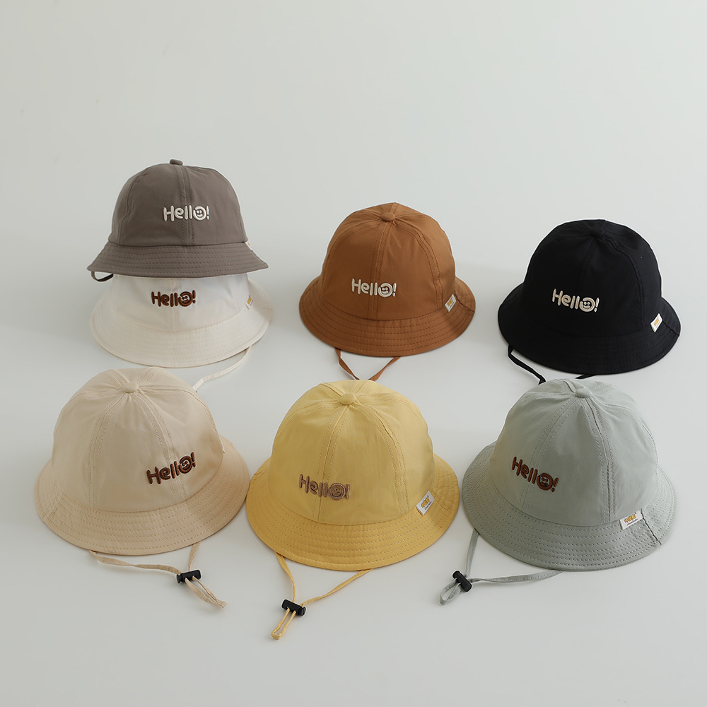 Sombrero de bebé primavera y otoño delgado sombrero de pescador protector solar bebé sombrero de verano respirable sombrero de sol para niños sombrero de sol coreano