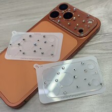 苹果17promax爆款一体透明底爱心水钻镜头膜17Pro手机镜头保护膜