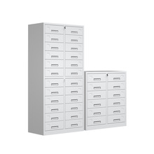 钢制12斗24斗柜多斗柜抽屉储物柜带锁铁皮资料档案凭证办公文件柜