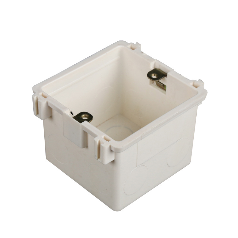 Caja de ensamblaje tipo PVC86 Caja de fondo blanco Caja de ensamblaje oculta Caja de conectores de ensamblaje de plástico Caja de combinación ignífugo
