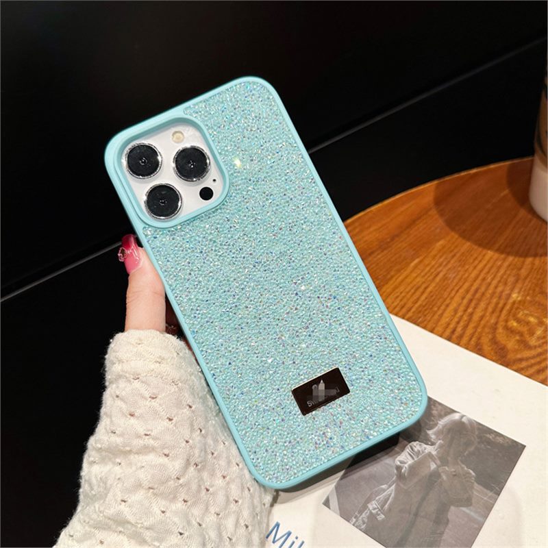 奢华闪粉水钻iPhone16Pro手机壳15轻奢风适用苹果17ProMax保护套|undefined