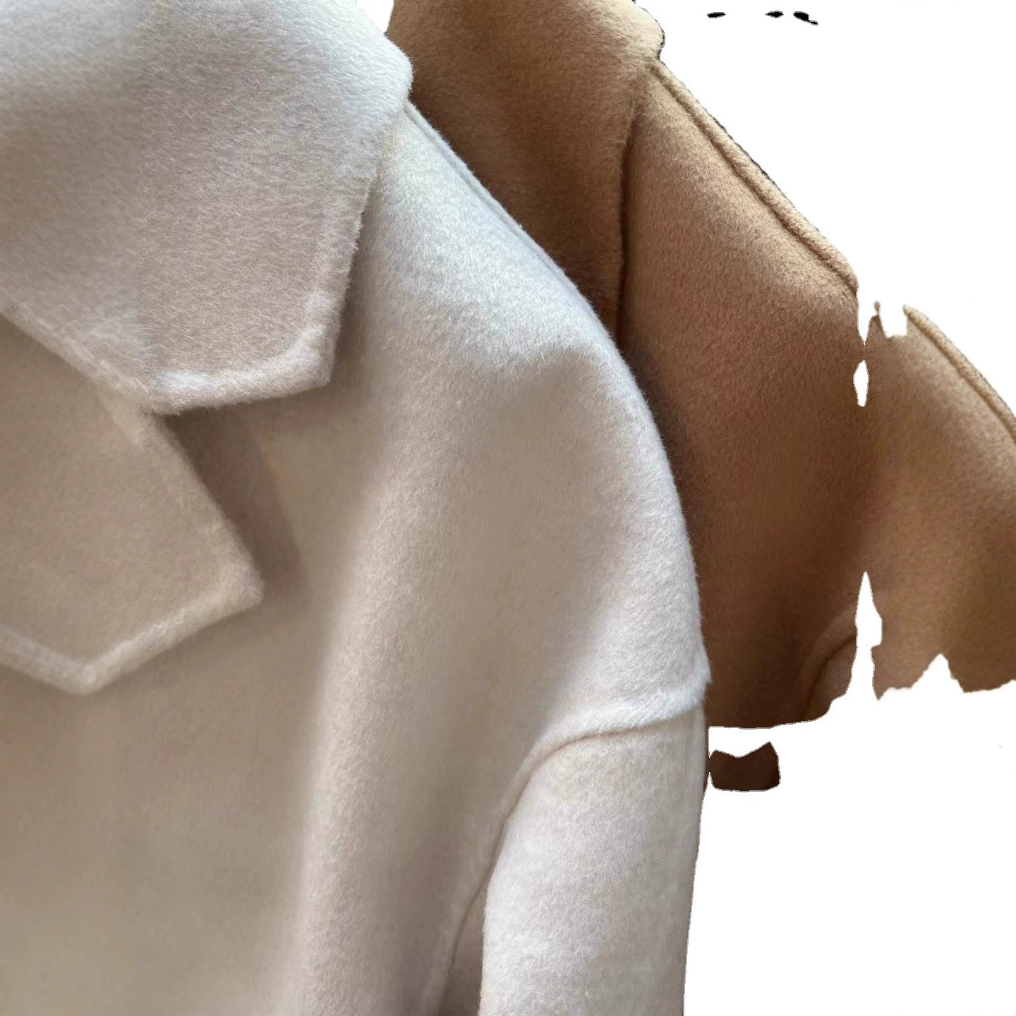 Double-Sided Cashmere Wool Coat, Korean Style Women's Jacket, Autumn, Reversible, S–M