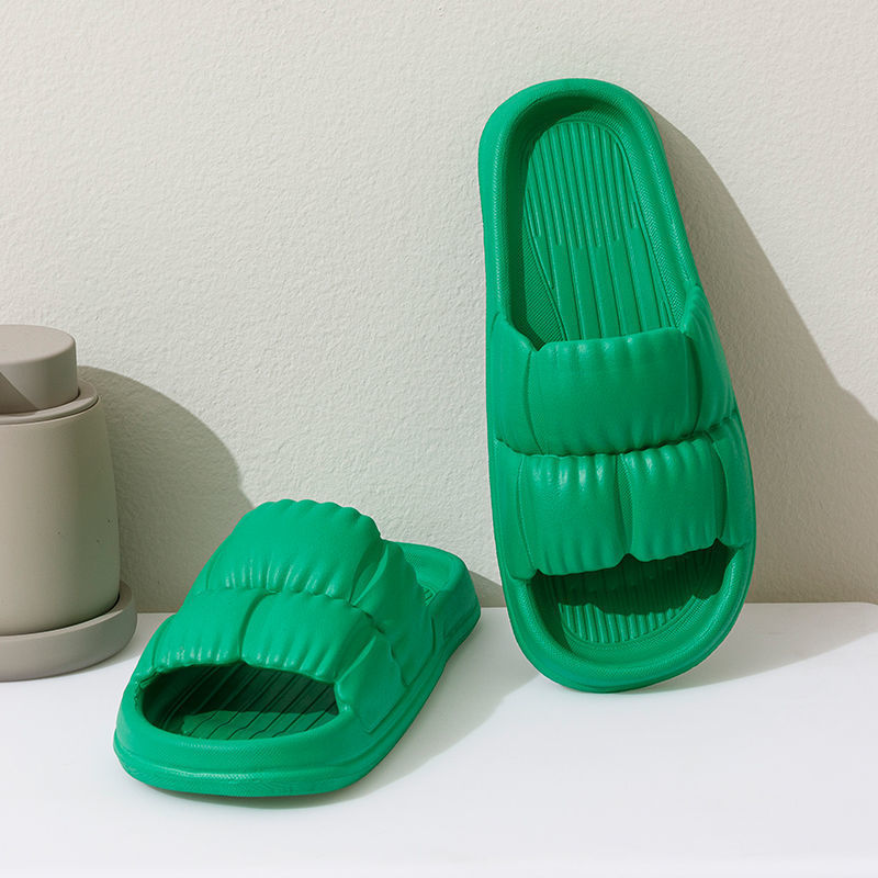 Zapatillas de eva transfronterizas hogar antideslizante y desodorante baño de verano baño hogar pisando heces sandalias y zapatillas al por mayor envío gratis