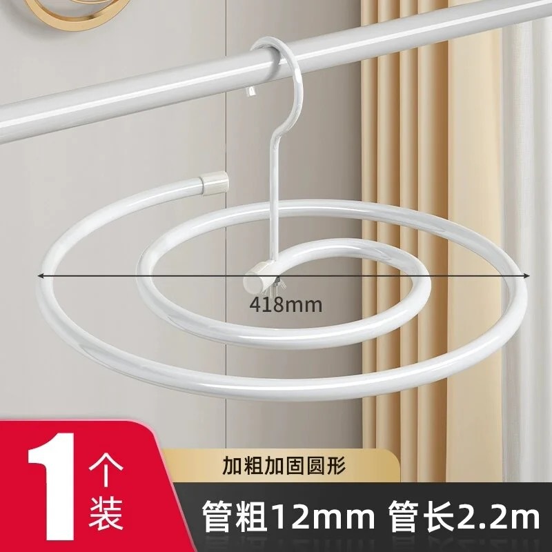 12mm] 굵고 강화된 나선형 옷걸이 [화이트]