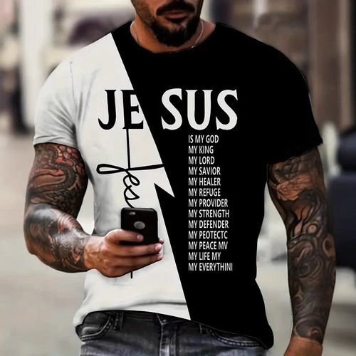 Summer 3D Printed Men's Short Sleeve T-Shirt Loose Casual Crew Neck High-End Casual T