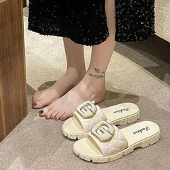 ins拖鞋女夏季網紅超火仙女風平底潮流韓版時尚百搭外出涼拖平底