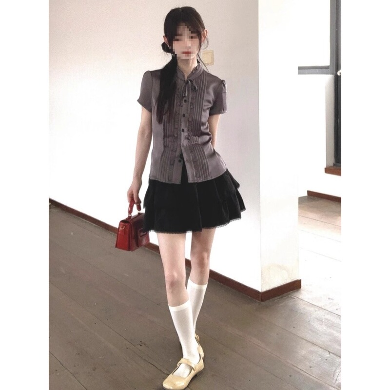 S001+K005 # Short Skirt Women's Top Student Short-Sleeved Short Skirt Casual Sportswear Suit Two-Piece Summer Cotton Women's Set S001+K005 # Short Skirt Women's Top Student Short-Sleeved Short Skirt Casual Sportswear Suit Two-Piece Summer Cotton Women's Set