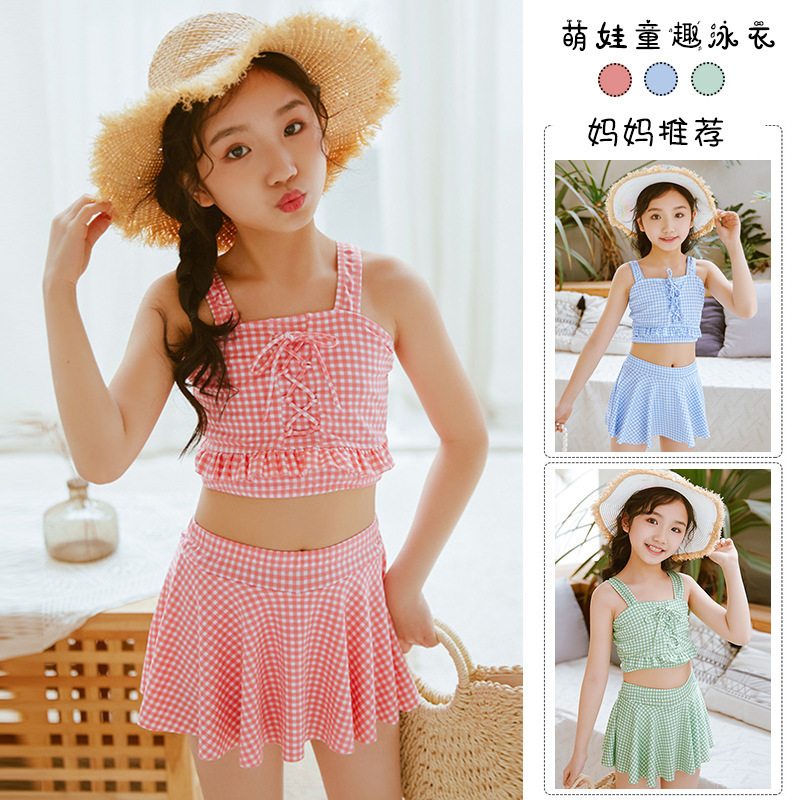 Vacation Children's Swimsuit Split Girl Cute Princess Swimsuit Hot Spring Parent-Child Baby Swimsuit Girl Swimsuit