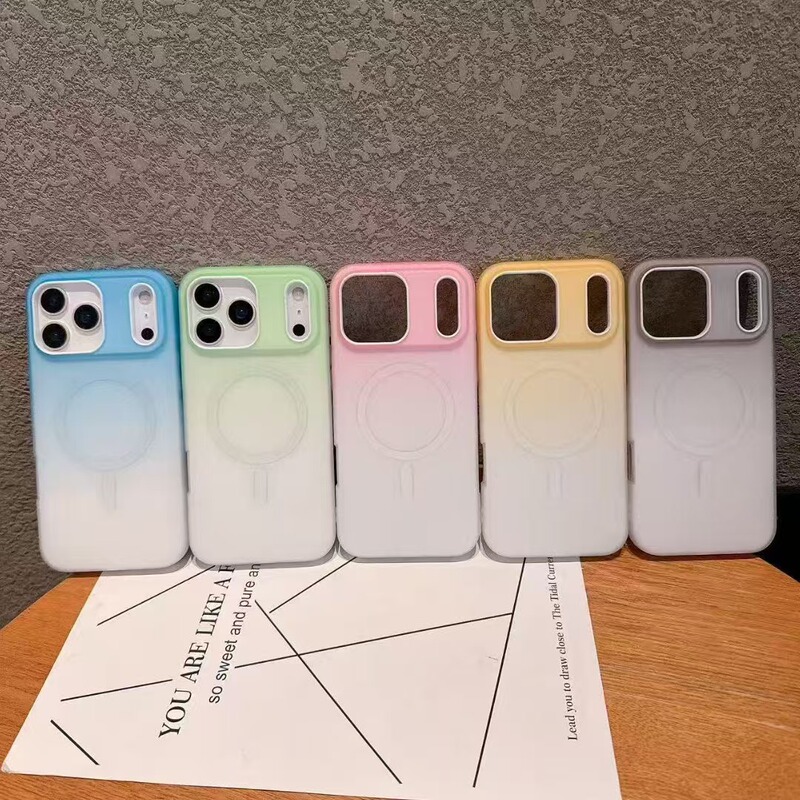 二合一渐变色适用iPhone17promax手机壳苹果16磁吸糖果色保护套15|undefined