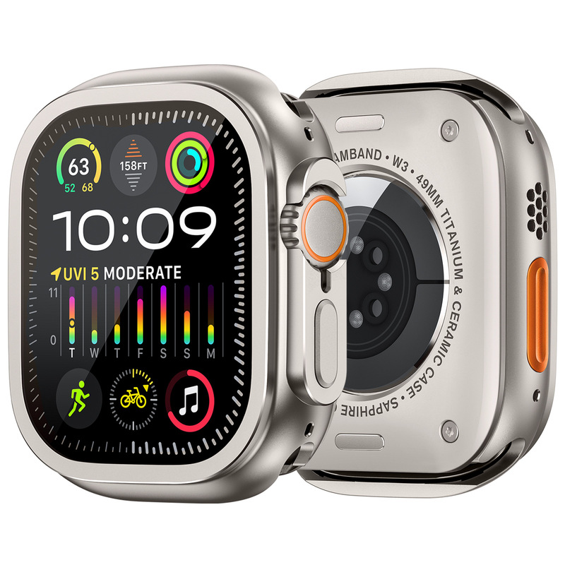 New Suitable for Apple Watch Ultra Case W3 Zinc Alloy Case Plated Case 49 Protective Case