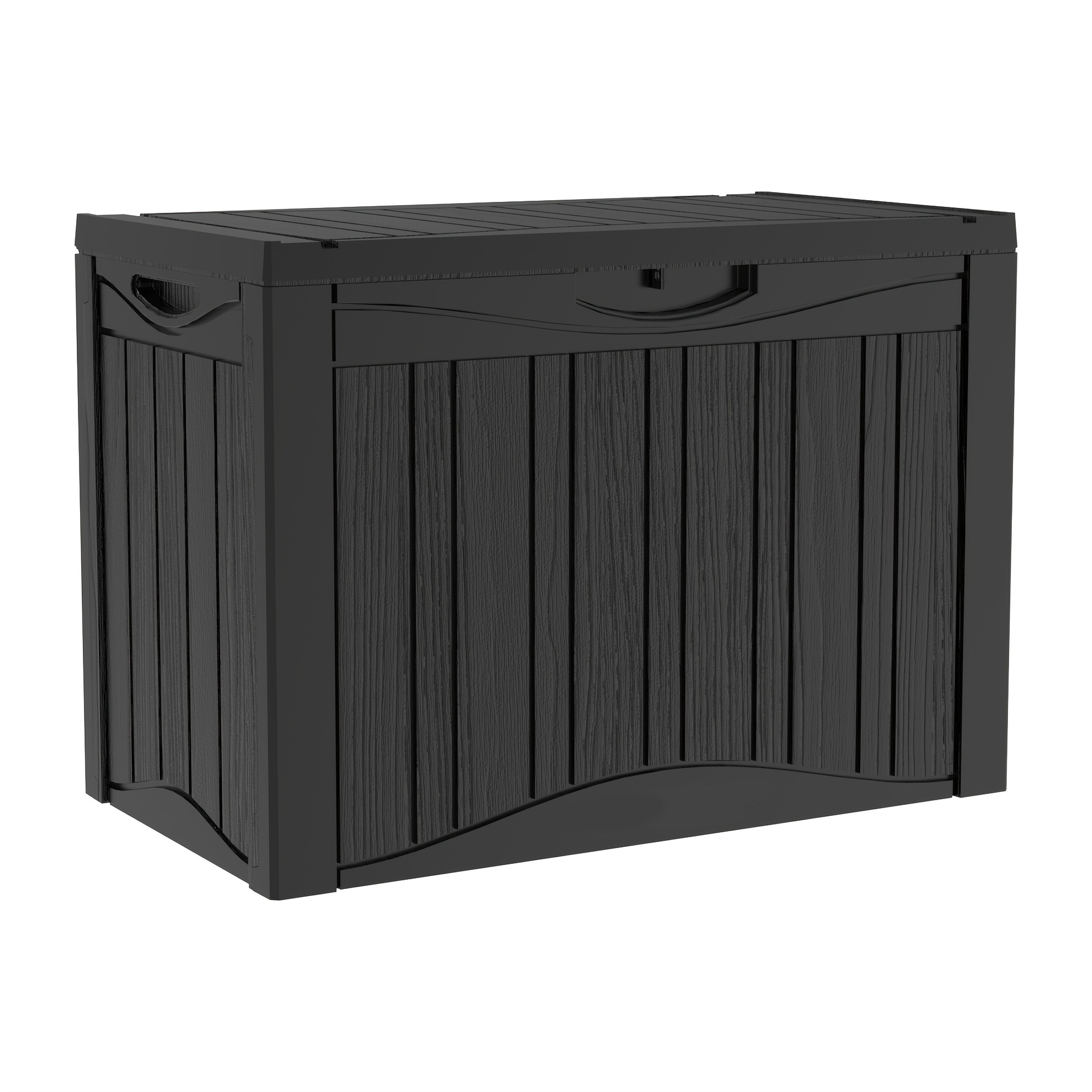 Caja de Almacenamiento de Resina con Cerradura de 48 Galones, Impermeable para Exteriores