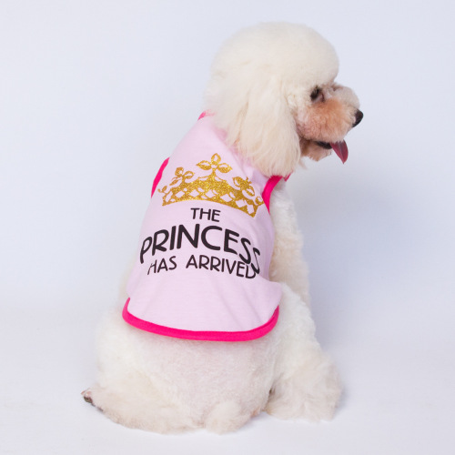 New dog clothes wholesale princess crown cotton vest pet clothes manufacturer supply-BX0015