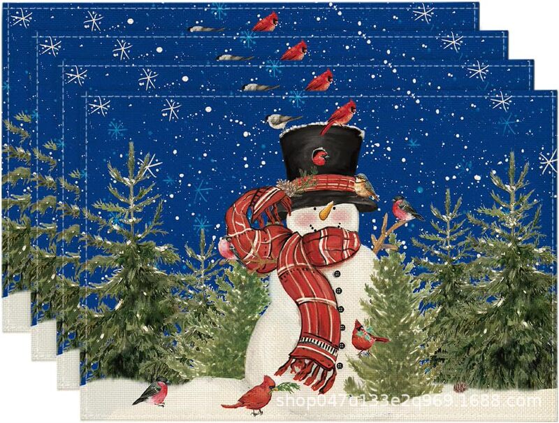 クロスボーダー新しいクリスマス装飾クリスマステーブルフラグクリエイティブクリスマステーブルクロスプレースマットクリスマステーブル装飾ホームデコレーション|undefined
