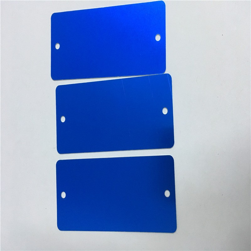 氧化彩色铝标牌 铭牌 铝板 铝圆片印logo 打孔倒角 阳极氧化铝片