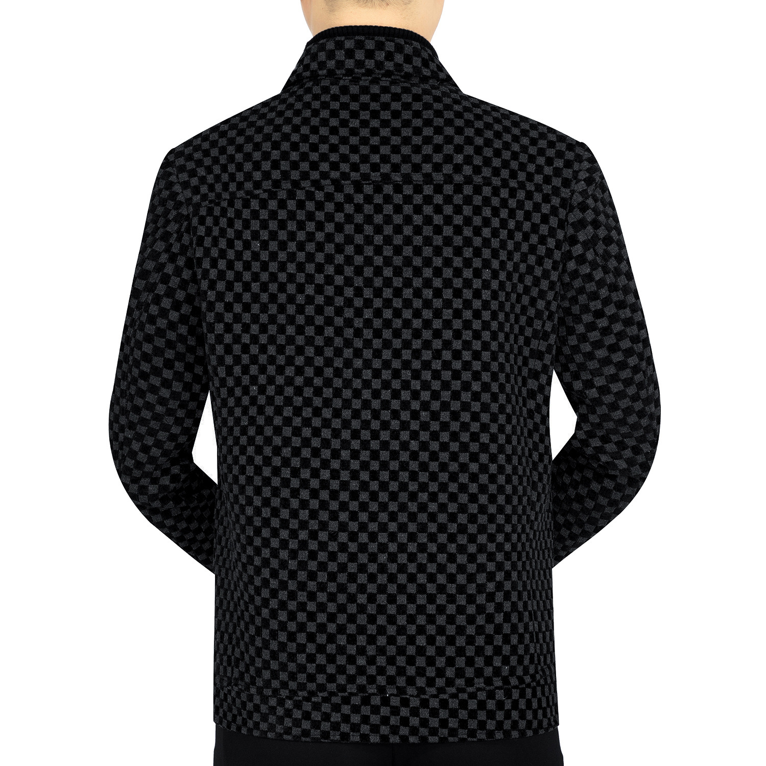 Abrigo de lana de invierno abrigo de lana casual de los hombres para el algodón joven y de mediana edad y engrosamiento ni abrigo de lana de los hombres