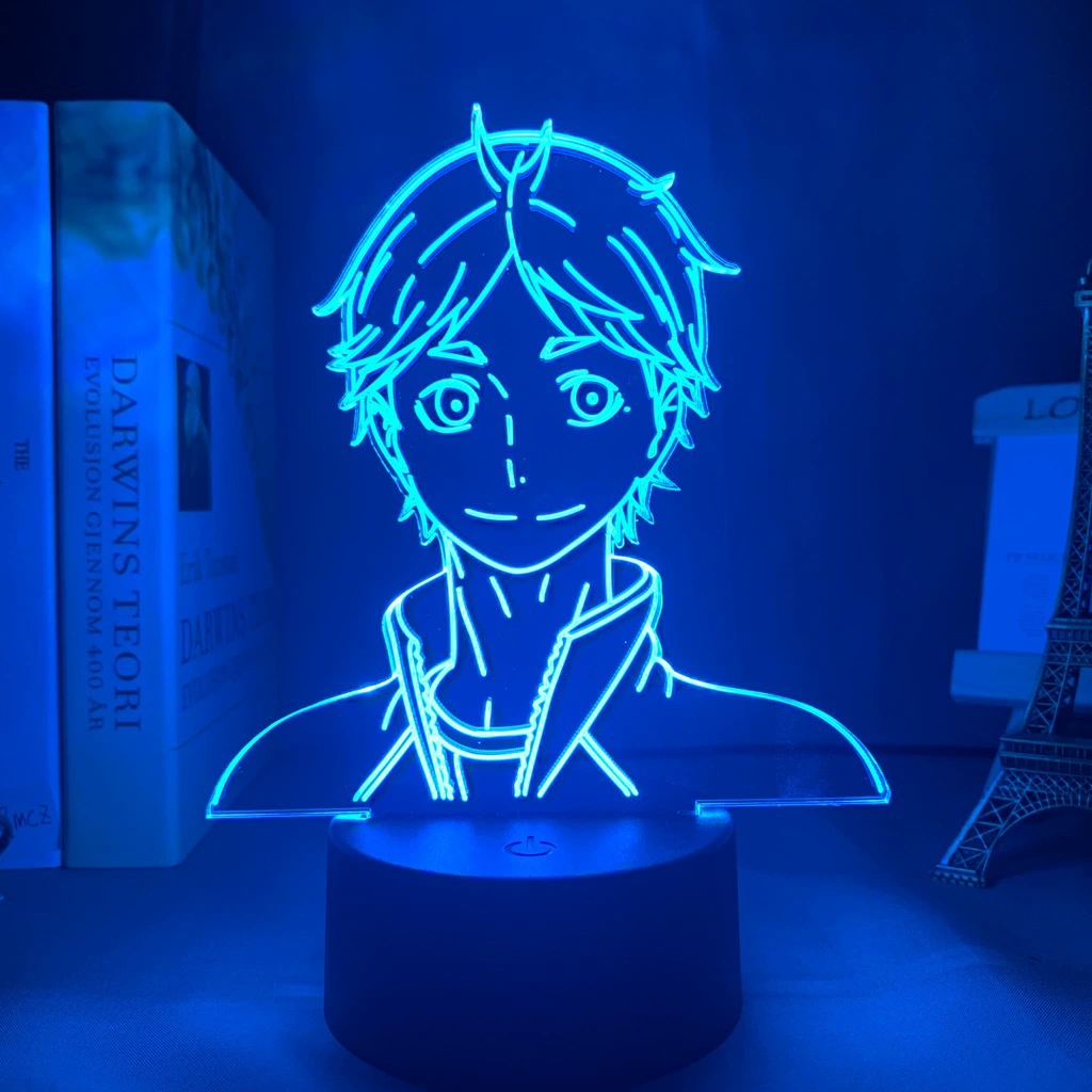 Акриловая ночная LED-лампа с волейболом, минифигура, 3D, подарок на день рождения