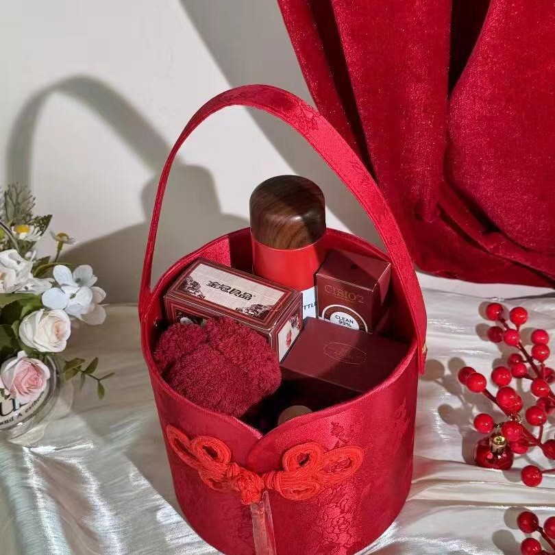 Nueva caja de regalo de estilo chino, dama de honor, grupo de hermanas de boda, caja de regalo vacía, canasta de flores, canasta de flores, caja de regalo de viento
