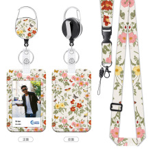 卡套伸缩易拉扣滑盖推合胸牌吊牌校园卡饭卡校牌挂脖证件套潮流