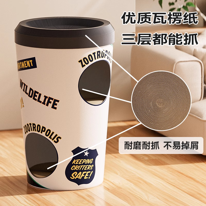 Nido de la tabla de raspado para gatos de Disney, nido para gatos de doble capa todo en uno, papel corrugado universal de cuatro estaciones, villa para gatos de gran tamaño, suministros para gatos