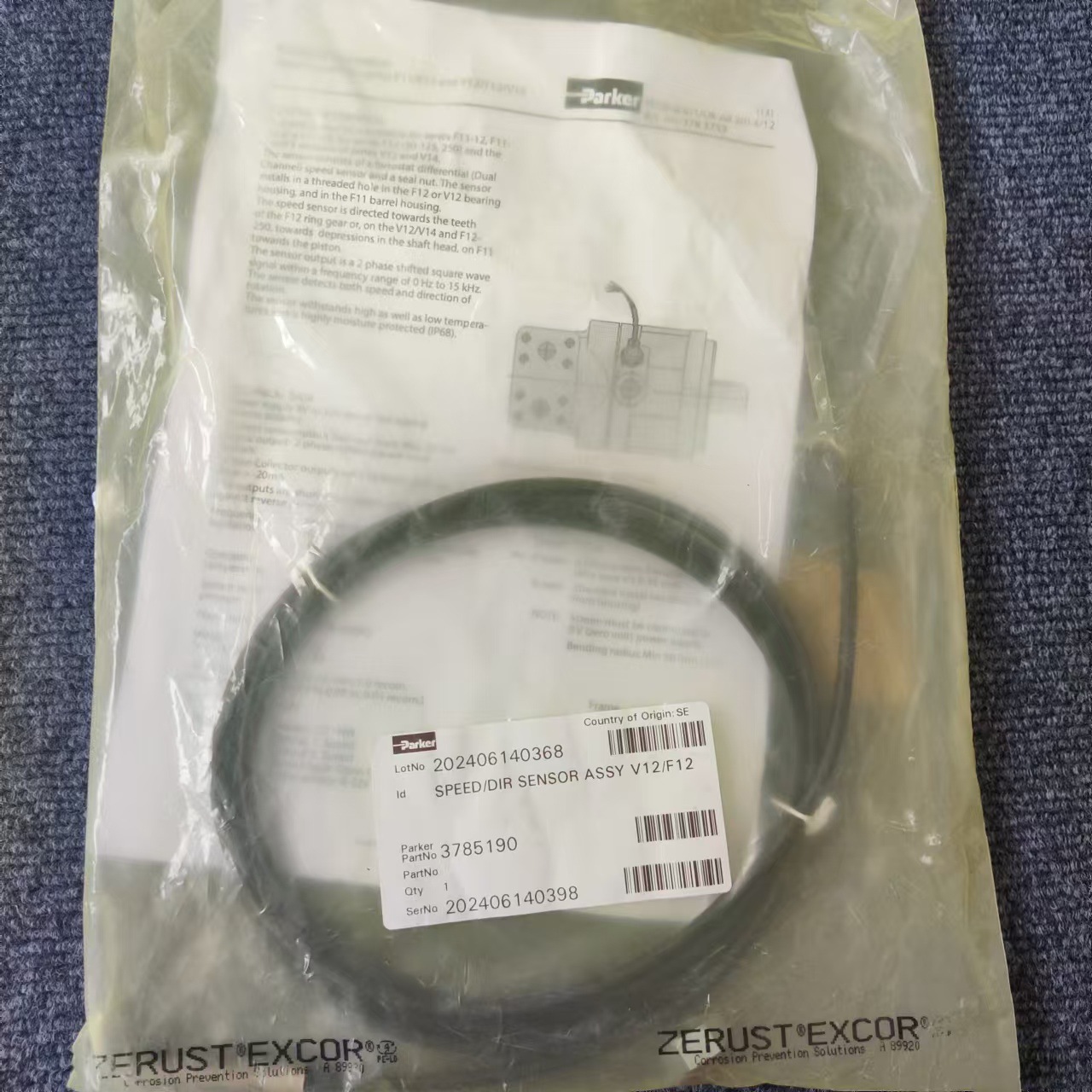 3785190派克马达速度传感器供应原装
