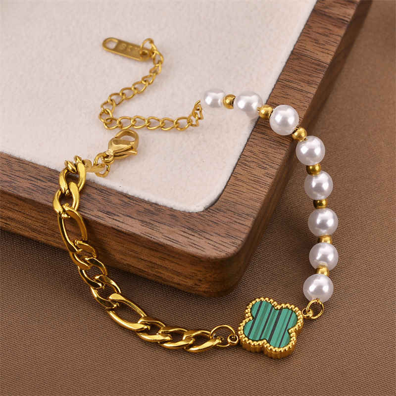 Joyas transfronterizas europeas y americanas Pulsera de acero de titanio de todo fósforo Versión coreana del temperamento bohemio Pulsera de acero de titanio que no se desvanece Joyería femenina