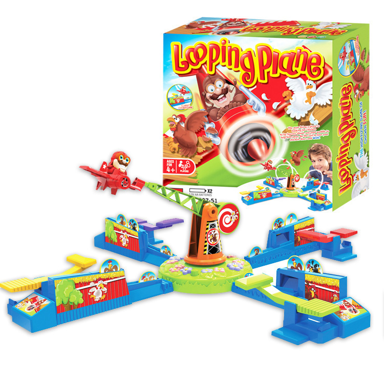 Tiktok's same rotating plane chicken stealing game eagle catching chicken multi-person interactive desktop game toy