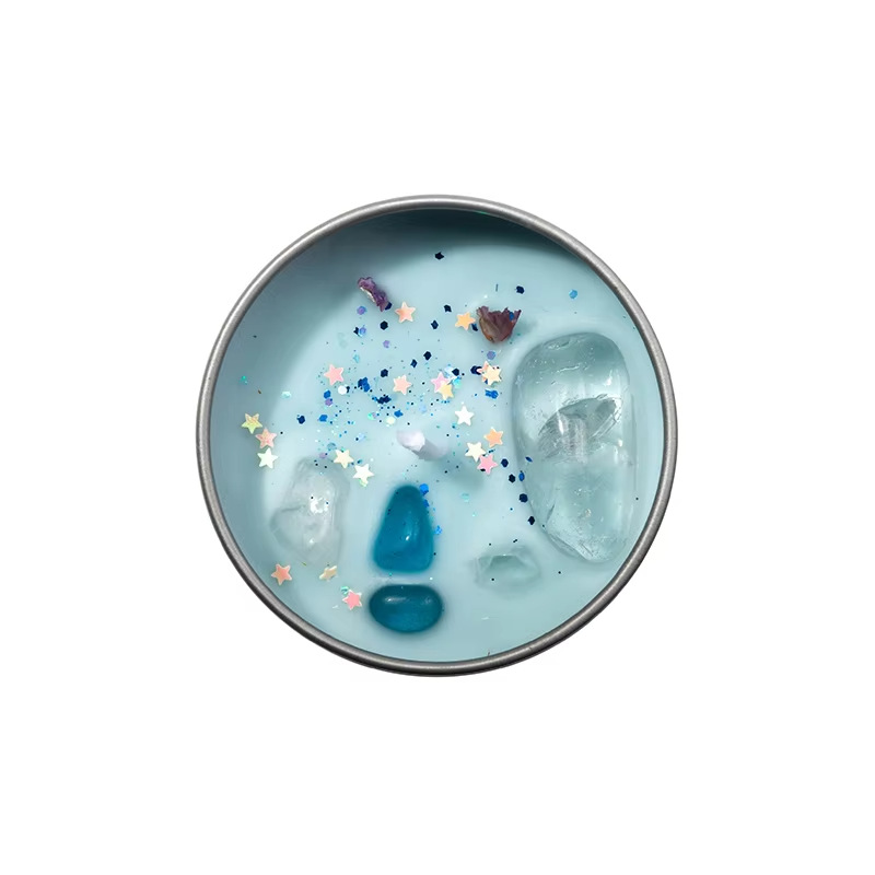 Flores secas transfronterizas de MaTeekou curan frasco de cristal de cera de cera de soja hecha a mano fragancia de cera de soja con regalo de mano perfumar duradero