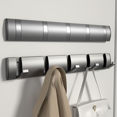 創意摺疊掛鈎免打孔臥室門後掛衣鈎太空鋁玄關帽子收納衣服掛鈎