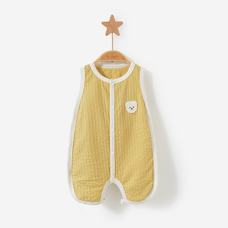 Bebé mono verano bebé recién nacido algodón fino mameluco hombres y mujeres chaleco sin mangas pipa ropa bebé ropa de verano image 9