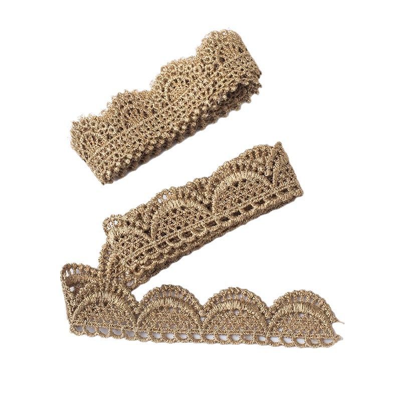 hilo de oro bordado soluble en agua rosa oro encaje encaje DIY ropa hecha a mano lolita accesorios fabricantes al por mayor