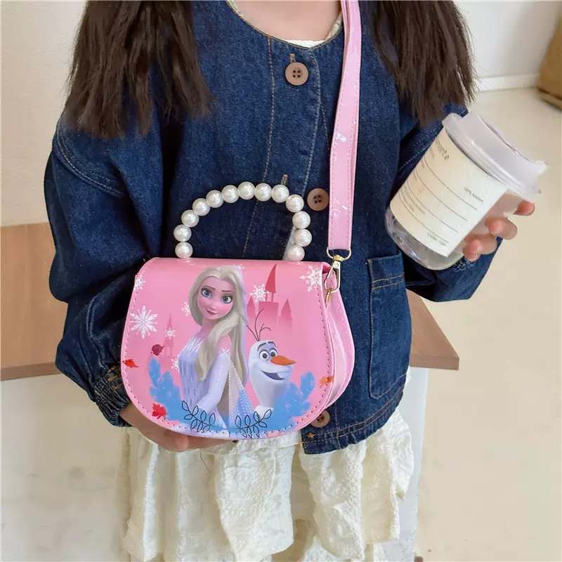 2024新款儿童冰雪单肩包时尚小公主外出潮流爱莎手提斜挎包批