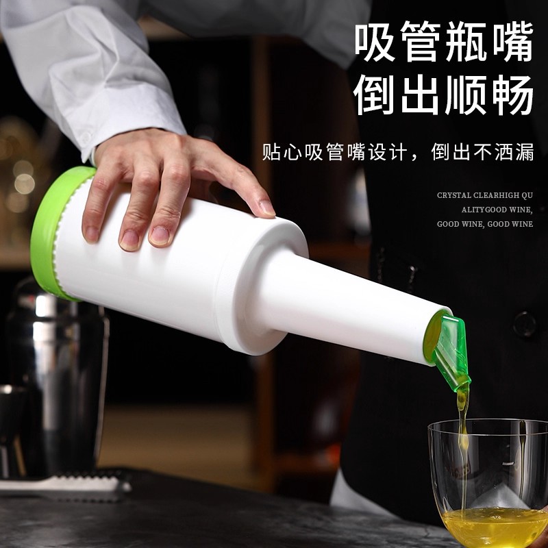 1 litro de jugo de plástico olla Bar conjunto de vino Cubo de jugo botella de jugo cóctel de lujo color verter olla de vino