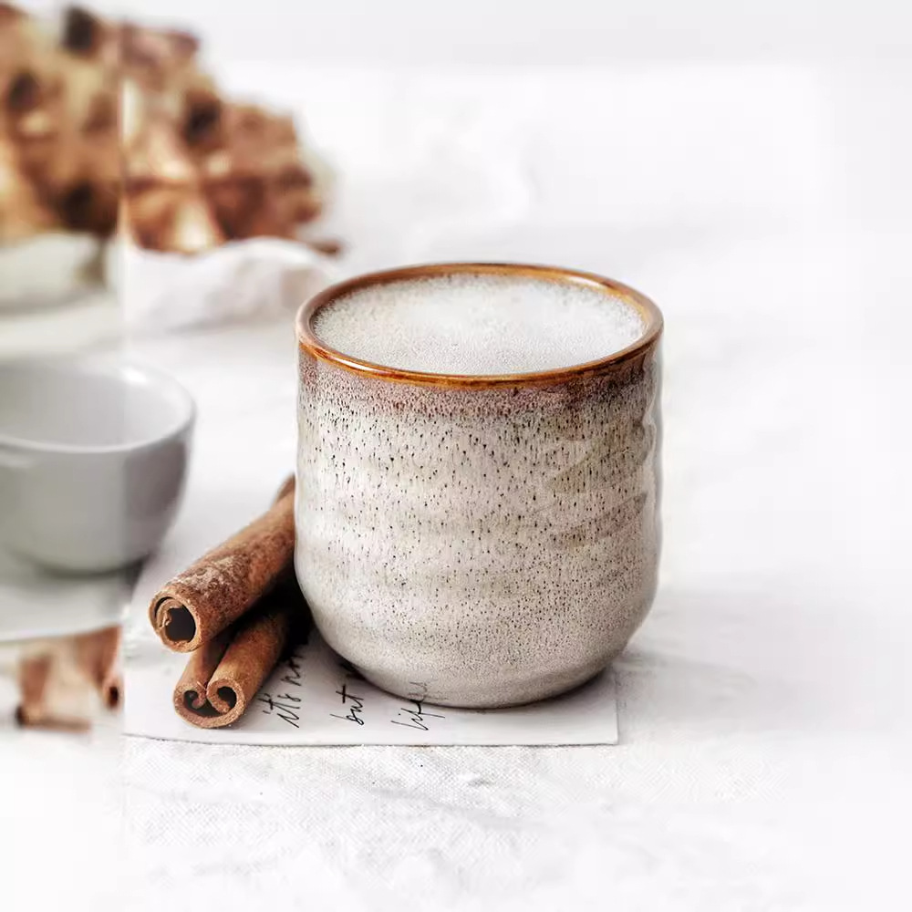 Transfronterizo retro creativo horno de cerámica doméstica comedor de tornillo kung fu taza de té taza de agua pequeño tazón de té comidas de estilo japonés