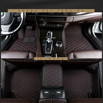 Suitable for Nissan Xuanyi 14 Generation | Ayaqaltılar (Kovriklər) - 06-19-sylphy-round-headlight-manual-transmission-black-and-red-leather-five-seater-single-layer
